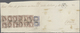 Spanien: 1870(ca.), 50 Mils.ultramarine, A Horizontal Pair, And 200 Mils. Chestnut (12 Inc. Block-10 - Andere & Zonder Classificatie