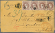 Spanien: 1872, 20 Mils. Brown, A Horizontal Strip Of Four, Tied Pointed Diamond To Registered Front - Andere & Zonder Classificatie