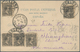 Spanien: 1900, Ppc With Multiple Franking From "BARCELONA 15.2.1900" Via French Post Offce Shanghai - Other & Unclassified