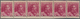 Spanien: 1925, King Alonso XIII. 4pta. Lilac-carmine Horizontal Strip Of Six From Lower Margin Centr - Andere & Zonder Classificatie