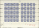 Spanien: 1930, Goya Death Centenary, 40c. Blue/blue, Gutter Pane Of 50 Stamps With Horizontal Contin - Andere & Zonder Classificatie