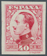 Spanien: 1930, King Alfonso XIII. Definitive 40c. Imperforate COLOUR PROOF In Carmine-red, Mint Neve - Other & Unclassified