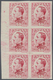 Spanien: 1930, Definitives Alfonso XIII, 40c. Red, Colour Variety, Imperforate Left Marginal Block O - Other & Unclassified