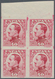 Spanien: 1930, Definitives Alfonso XIII, 40c. Red, Colour Variety, Top Marginal Imperforate Block Of - Other & Unclassified