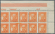 Spanien: 1938, Fermin Salvochea Y Alvarez 60c. Orange Four Blocks Of Ten From Upper Right Corners Wi - Other & Unclassified