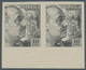 Spanien: 1939, Definitives "General Franco", 10c. Grey-black, Colour Variety, Imperforate Bottom Mar - Andere & Zonder Classificatie