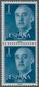 Spanien: 1955, Definitives "General Franco", 1pts. Blue, Colour Essay, Vertical Pair, Unmounted Mint - Andere & Zonder Classificatie