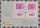 Triest - Zone B: 1950, Railway Souvenir Sheets On Registered Airmail F.d.c. (slight Marks Of Postal - Mint/hinged