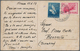 Triest - Zone B: 1952, 2 Din Blue "goose" And 15 Din Rose "rower", Mixed Franking On Picture Postcar - Mint/hinged