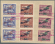Tschechoslowakei: 1920. Complet, 3 Bandes De 3 Sur Page D'album UPU, Surcharge Rouge "Specimen Colle - Unused Stamps