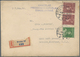 Tschechoslowakei - Besonderheiten: 1932, 50 H Green And 2 X 3 Kc Brown "M.Tyrs", Mixed Franking On R - Otros & Sin Clasificación