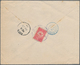 Türkei - Ganzsachen: 1908, Envelope 20 P. Uprated 1 P. And On Reverse 20 P. Canc. "KAVAK 13-9-908" R - Postwaardestukken