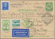 Ungarn: 1934. UNGARN/SCHWEIZFAHRT. Hochinteressante 6F-Ganzsachenkarte Mit Flugmarken-Zusatzfrankatu - Covers & Documents