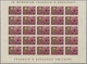 Ungarn: 1947, President Roosevelt Airmail Set Of Four In Complete IMPERFORATE Sheets With 25 Stamps - Brieven En Documenten