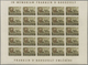 Ungarn: 1947, President Roosevelt Airmail Set Of Four In Complete IMPERFORATE Sheets With 25 Stamps - Covers & Documents