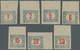 Ungarn - Portomarken: 1915/1919. Postage Due Stamps, Red/green, 7 Values , Imperforated Proofs On Th - Strafport