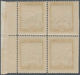 Vatikan: 1933, Vatican Palace 25c. Black/black-olive Block Of Four From Right Margin IMPERFORATE At - Other & Unclassified