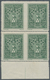 Vatikan: 1945, 50 C Green, Block Of 4 From Lower Margin, Each Horizontal Pair With Vertically Imperf - Other & Unclassified