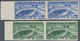 Vatikan: 1949, 300 L Ultramarin And 1000 L Green Airmail Stamps "UPU", Two IMPERFORATED Horizontal P - Sonstige & Ohne Zuordnung