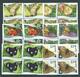 Tonga Niuafo'ou 2012 Butterfly Set Of 12 MNH Blocks Of 4 , 4 Values With Double Perforation Variety - Tonga (1970-...)