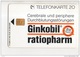 TÉLÉCARTE ALLEMAGNE . GINKOBIL RATIOPHARM . TELEFONKARTE 20 - Réf. N°64C - - Autres & Non Classés