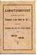 Chemin De Fer Belge Spoorwegen 1912 1916 Carnet Carte Réduction 50 % Prijsvermindering - Titre De Transport SNCB NMBS - Andere & Zonder Classificatie