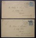 Vichy 1901 Lot De Deux Lettres Pour Boston Massachusetts ((États Unis USA) - 1877-1920: Semi-Moderne