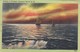 Postcard Sailing At Twilight Hampton Beach New Hampshire PU 1949 To Captain Castling West Hartlepool  My Ref  B13301 - Other & Unclassified