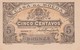 PORTUGAL CASA DA MOEDA   - CÉDULA De 5 CENTAVOS  - EMERGENCY PAPER MONEY - Portugal