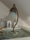 VINTAGE 1940 - Lampe Tulipe En Cristal Et Bronze - Luminaires & Lustres