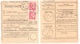 CARENTOIR Morbihan Mandat Carte Formule 1408 Taxe Factage 1F Paix 50c Rouge Yv 283x2 Dest Chennegy Aube Ob 1940 - Lettres & Documents