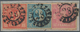 Bayern - Marken Und Briefe: 1858, 3 Kr Blau, 1 Kr Hellrot Und 12 Kr Rot Einzeln Entwertet Mit OMR "2 - Andere & Zonder Classificatie