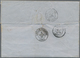 Bayern - Marken Und Briefe: 1862/1867, 3 X 3 Kr Karmin "Quadratausgabe" Zusammen Mit 3 Kr Karminrosa - Altri & Non Classificati