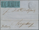 Bremen - Thurn & Taxis'sches Oberpostamt: 1858, 10.1., Von Bremen Nach Augsburg, Mit Waagerechtem Dr - Brême