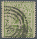 Hamburg - Thurn & Taxis'sches Postamt: 1864, 4 Schilling Gelblichgrün Entwertet Mit T&T-Nummernstemp - Hambourg