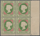 Helgoland - Marken Und Briefe: 1871, 1/2 Schilling Grünoliv/karminrot Im 4er-Block Vom Rechten Unter - Helgoland
