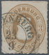 Oldenburg - Marken Und Briefe: 1867, 3 Groschen Ockerbraun Mit Durchstich 10 Entwertet Mit Schwarzem - Oldenburg