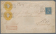 Preußen - Ganzsachenausschnitte: 1853, Ganzsachenausschnitt 3 Sgr. Gelb, Zwei Exemplare Rund/an-gesc - Sonstige & Ohne Zuordnung