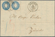 Sachsen - Marken Und Briefe: 1863, Zweimal Wappen 2 Ngr. Blau Auf Frischem Luxus-Faltbrief Mit K2 "L - Saxe