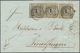 Württemberg - Marken Und Briefe: 1851, 3 X 1 Kr Schwarz Auf Hellsämisch, Meist Voll- Bis Breitrandig - Other & Unclassified