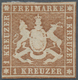Württemberg - Marken Und Briefe: 1857, Wappen 1 Kr. Rötlichbraun Mit Seidenfaden, Ungebraucht Mit Or - Otros & Sin Clasificación