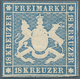 Württemberg - Marken Und Briefe: 1857, 18 Kr. Wappen Blau Mit Seidenfaden, Ungebraucht Mit Originalg - Other & Unclassified