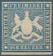 Württemberg - Marken Und Briefe: 1857, Wappen 18 Kr. Dunkelblau Mit Seidenfaden, Ungebraucht Mit Ori - Other & Unclassified