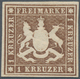Württemberg - Marken Und Briefe: 1859, Wappen 1 Kr. Braun Ohne Seidenfaden, Ungebraucht Mit Vollem O - Other & Unclassified