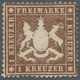 Württemberg - Marken Und Briefe: 1860, Wappen 1 Kr. Braun, Dickes Papier Eng Gezähnt Ungebraucht Ohn - Other & Unclassified