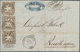 Württemberg - Marken Und Briefe: 1861, 1 Kr Dunkelbraun, Dünnes Papier, Waager. 3er-Streifen, Rechte - Other & Unclassified