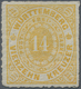 Württemberg - Marken Und Briefe: 1869, Ovalausgabe 14 Kr In Seltener B-Farbe Ockergelb, Ungebraucht - Other & Unclassified