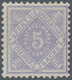 Württemberg - Marken Und Briefe: 1875, Behördenmarken 5 Pf. In Seltener B-Farbe Hellblauviolett, Ung - Other & Unclassified