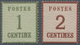Elsass-Lothringen - Marken Und Briefe: 1870, 1 C Olivgrün Und 2 C Rotbraun Je Postfrisch, Die Marken - Andere & Zonder Classificatie