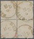 Deutsches Reich - Brustschild: 1872, Kleiner Schild ¼ Gr. Violett Im Viererblock Mit K1 "OPPELN 22 9 - Unused Stamps